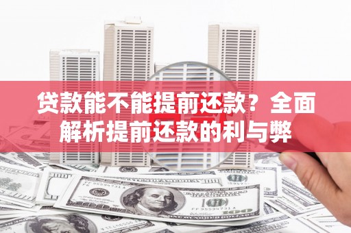 赫山贷款能不能提前还款？全面解析提前还款的利与弊