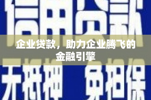 卑南企业贷款，助力企业腾飞的金融引擎