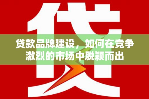 高阳贷款品牌建设，如何在竞争激烈的市场中脱颖而出