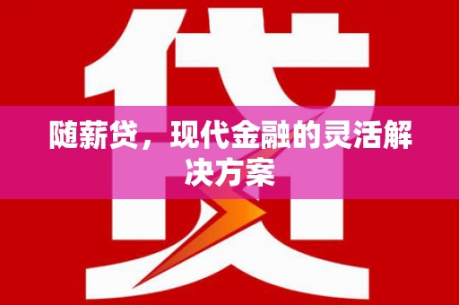 连山随薪贷，现代金融的灵活解决方案