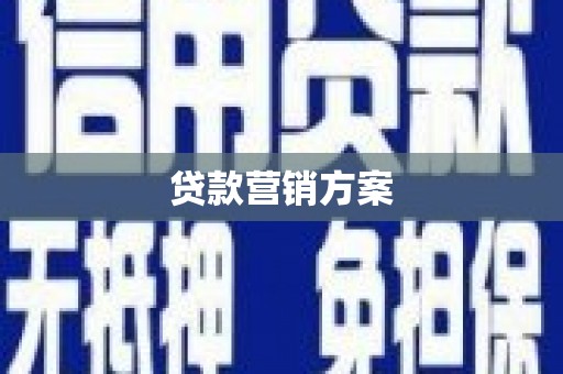 大余贷款营销方案