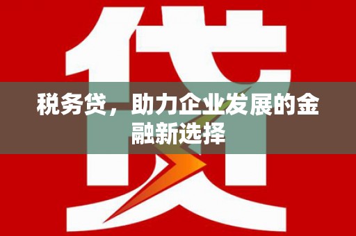 果洛税务贷，助力企业发展的金融新选择