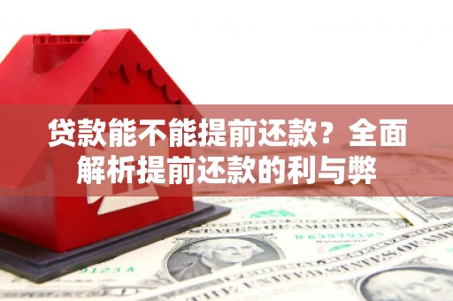 临县贷款能不能提前还款？全面解析提前还款的利与弊