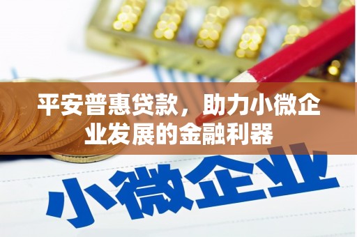 安定平安普惠贷款，助力小微企业发展的金融利器