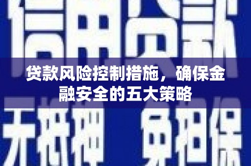 新县贷款风险控制措施，确保金融安全的五大策略