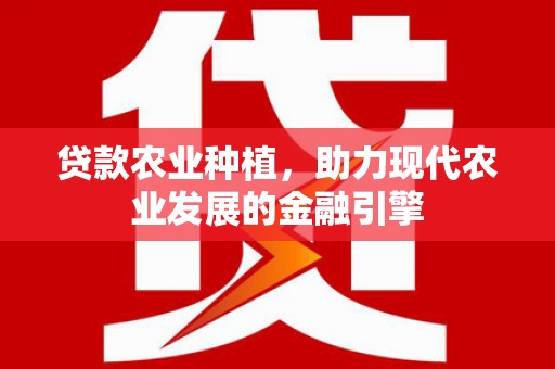 琉球贷款农业种植，助力现代农业发展的金融引擎