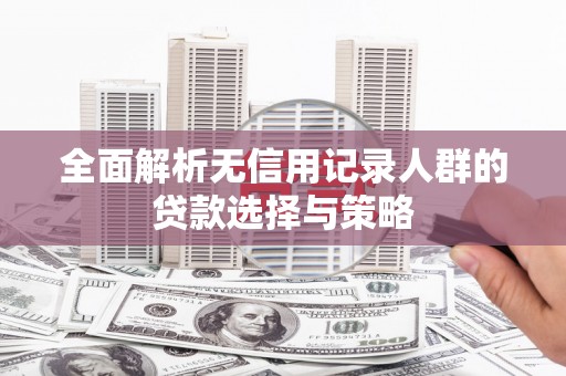 荷塘全面解析无信用记录人群的贷款选择与策略