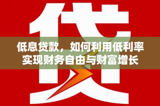 六合低息贷款，如何利用低利率实现财务自由与财富增长